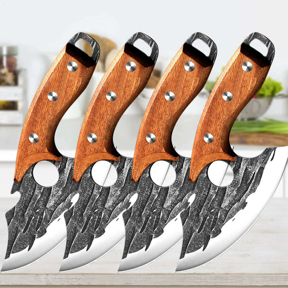 Stainless Steel Kitchen Meat Cleaver Butcher Peeling Boning Knife Fish Fillet Knife Vegetable and Fruit Slicing Knife - KIMLUD