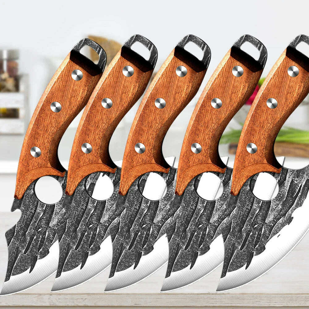 Stainless Steel Kitchen Meat Cleaver Butcher Peeling Boning Knife Fish Fillet Knife Vegetable and Fruit Slicing Knife - KIMLUD