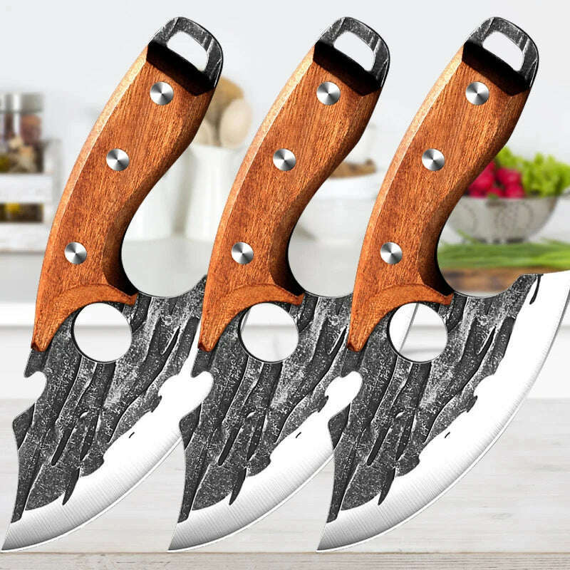 Stainless Steel Kitchen Meat Cleaver Butcher Peeling Boning Knife Fish Fillet Knife Vegetable and Fruit Slicing Knife - KIMLUD