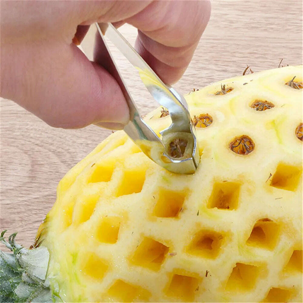 KIMLUD, Stainless Steel Strawberry Huller Fruit Peeler Pineapple Corer Slicer Cutter Kitchen Knife Gadgets Pineapple Slicer Clips New, KIMLUD Womens Clothes