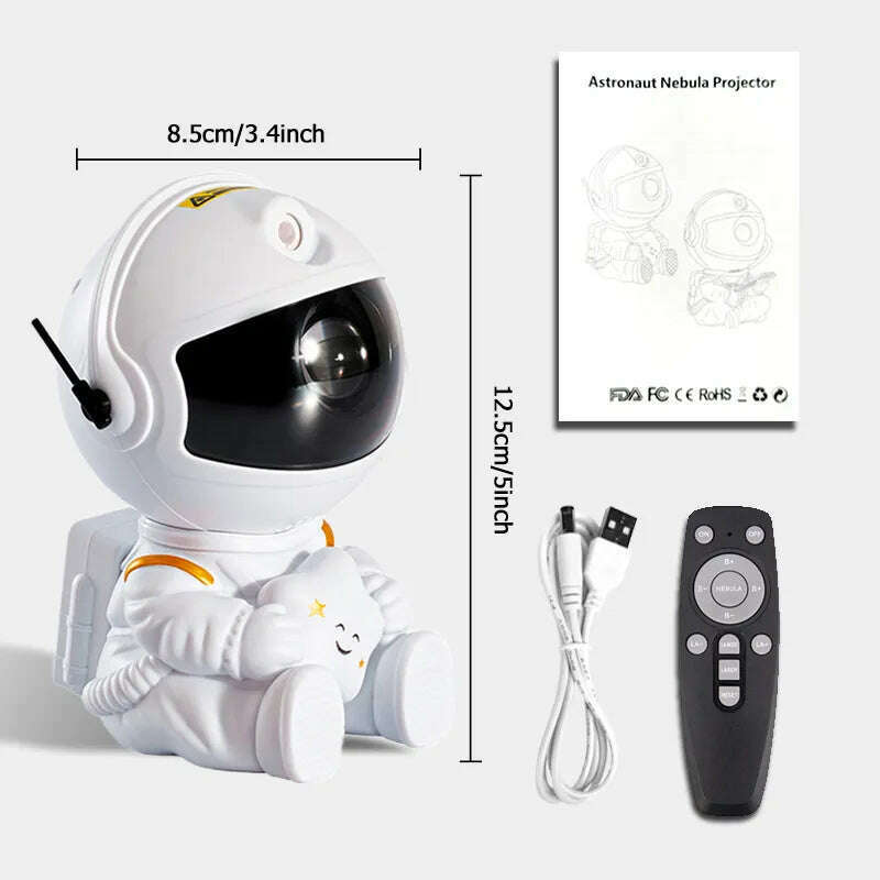 Star Projector Galaxy Night Light Astronaut Space Projector Starry Nebula Ceiling LED Lamp for Bedroom Home Decorative kids gift - KIMLUD