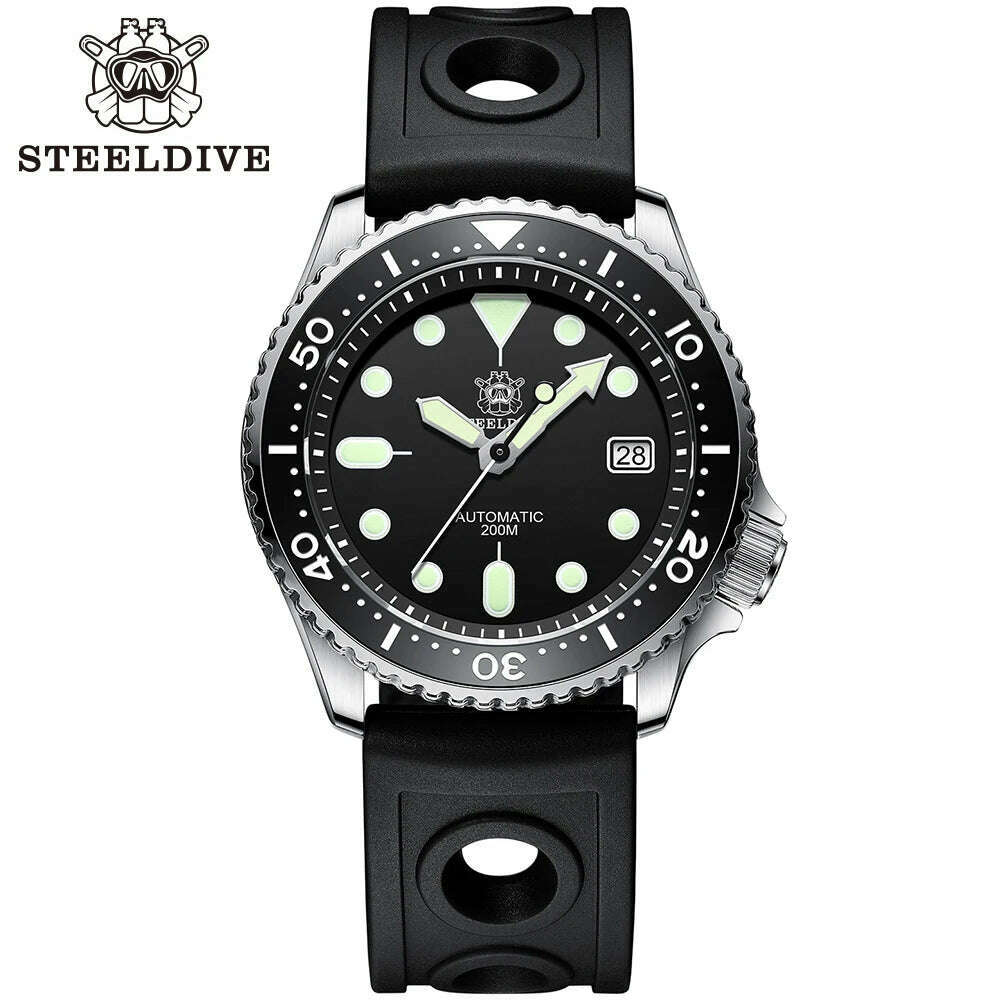 KIMLUD, STEELDIVE SD1996 Men's Dive Watch NH35 Automatic Mechanical Men's Watch Luminous Ceramic Bezel Diver watch men watches Sapphire, 96HH-HR New Version / CHINA, KIMLUD Womens Clothes