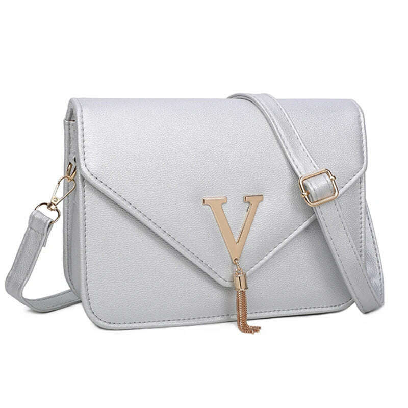 KIMLUD, Stone Pattern Handbag Crocodile Leather Crossbody Bags For Women 2023 Luxury Brand Shoulder Messenger Bags Female Chain Handbags, silver 2, KIMLUD APPAREL - Womens Clothes