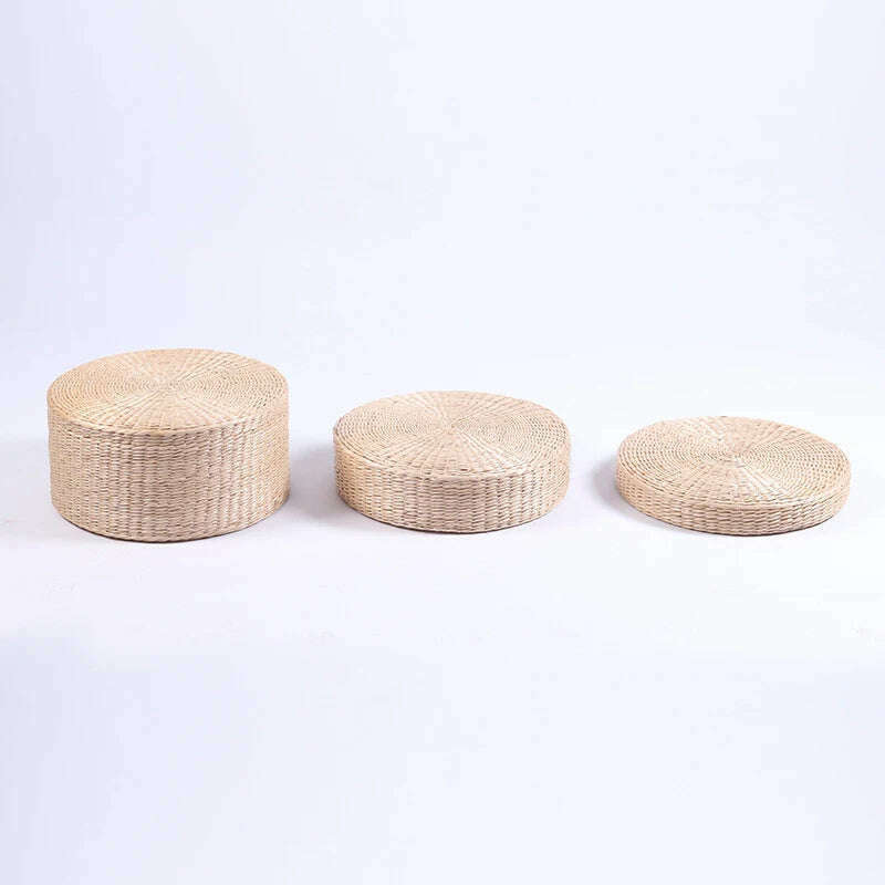 KIMLUD, Straw Pouf Seat Mat Meditation Ottoman Home Decor Cushion Buckwheat Floor Seat Cushion Rustic Floor Cushion, KIMLUD Womens Clothes