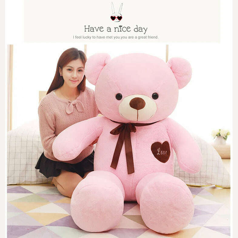 KIMLUD, stuffed toy large 160cm pink love teddy Bear plush toy,hugging pillow birthday gift,b0778, Default Title, KIMLUD APPAREL - Womens Clothes