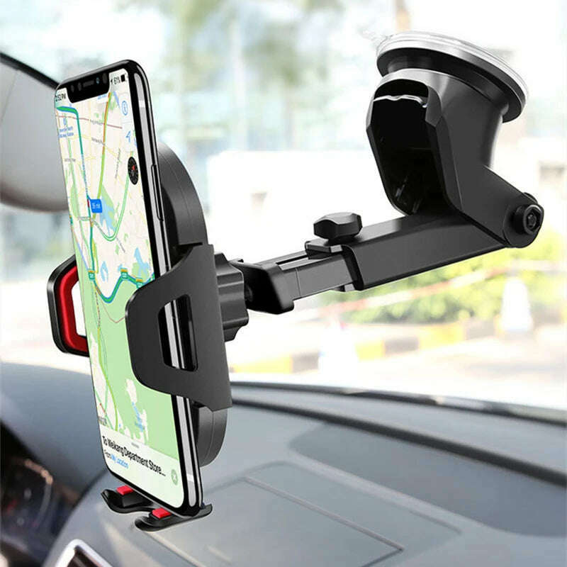 KIMLUD, Sucker Car Phone Holder Mount Stand GPS Telefon Mobile Cell Support For iPhone 13 12 11 Pro Max X 7 8 Xiaomi Huawei Samsung, KIMLUD Womens Clothes