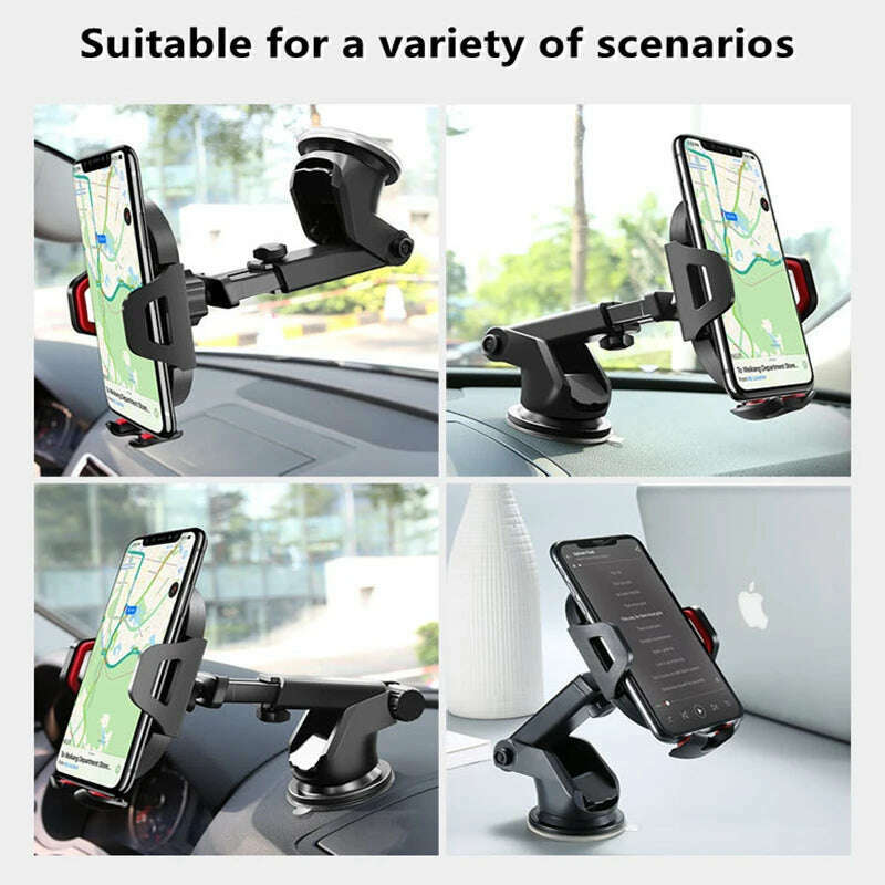 Sucker Car Phone Holder Mount Stand GPS Telefon Mobile Cell Support For iPhone 13 12 11 Pro Max X 7 8 Xiaomi Huawei Samsung - KIMLUD