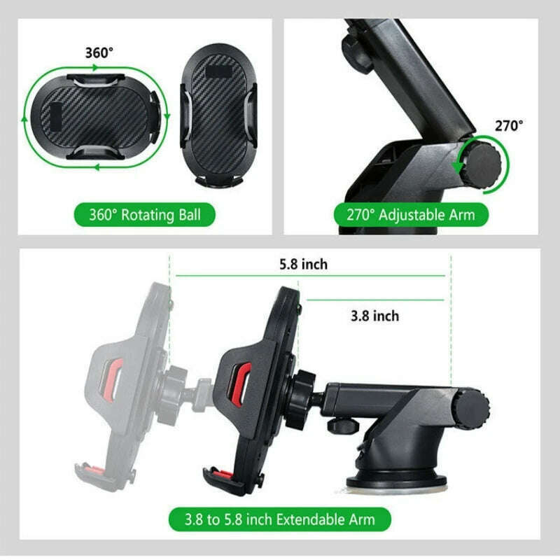 Sucker Car Phone Holder Mount Stand GPS Telefon Mobile Cell Support For iPhone 13 12 11 Pro Max X 7 8 Xiaomi Huawei Samsung - KIMLUD