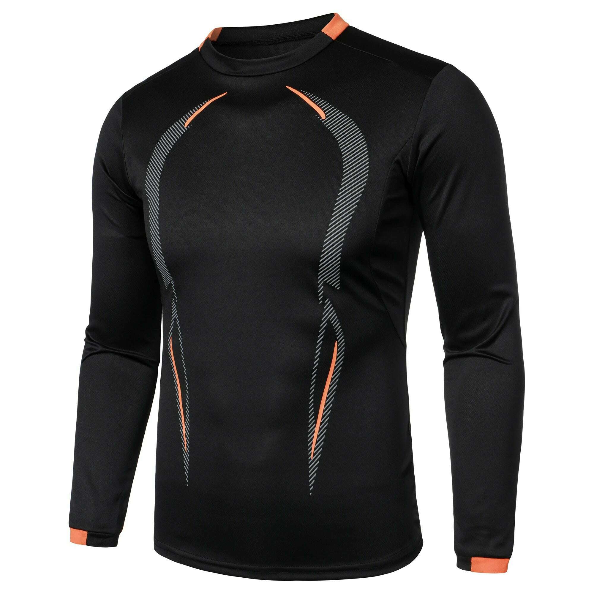 Summer men's fitness sports training Breathable short sleeve quick drying clothes men's sports fashion long sleeve T-shirt - KIMLUD