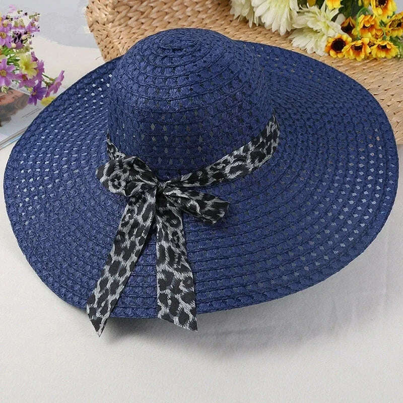 Summer New Style Ladies Straw Cat, Beach Hat, Sun Hat, Sun Cat Panama Hat, Adjustable High Quality, Outdoor Cat, Travel Cat - KIMLUD