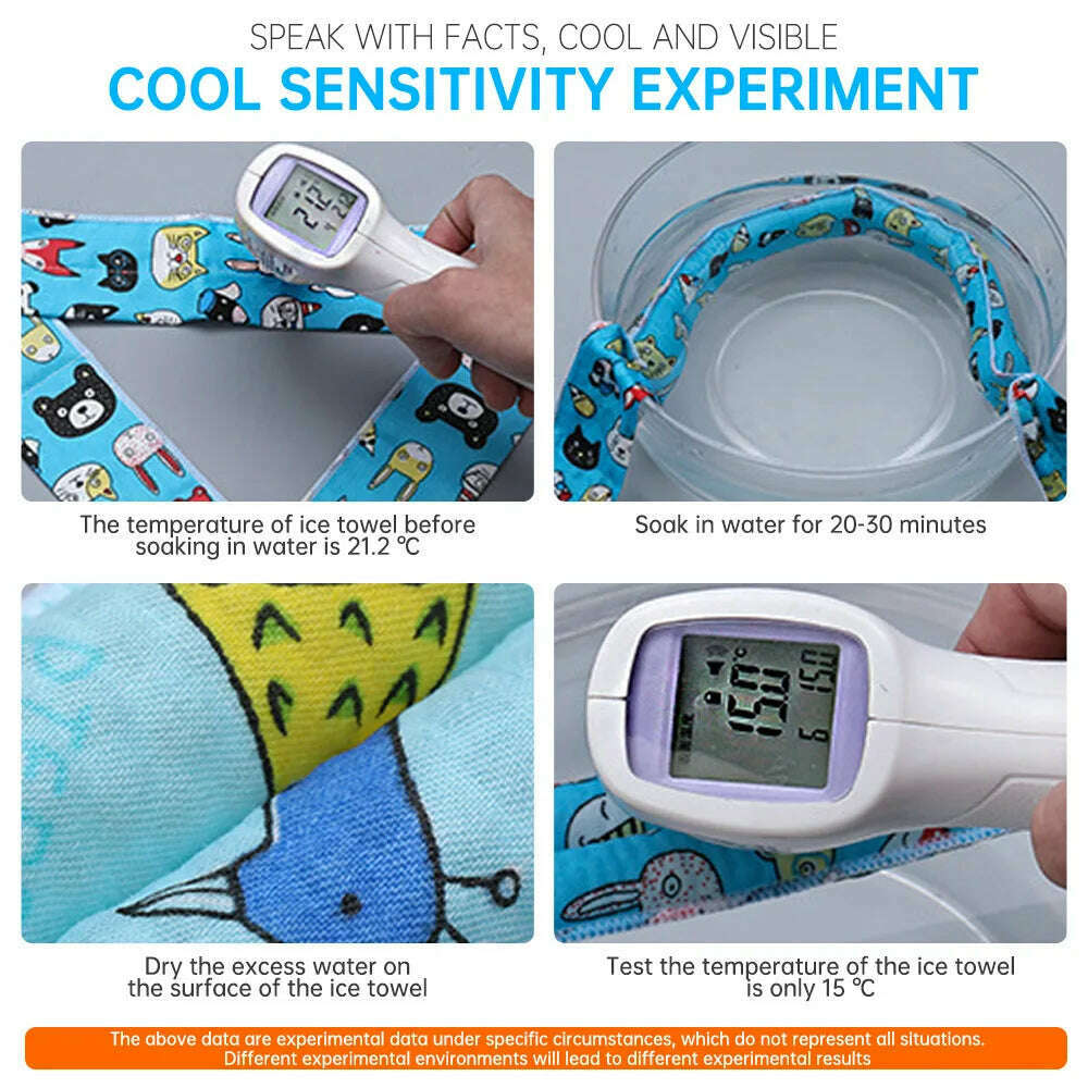 Summer Pet Cooling Ice Scarf Cool Ice Towel Heatstroke Dogs Cats Ice Scarf Collar Adjustable Cooling Cat Collar Bib Dog Supplies - KIMLUD