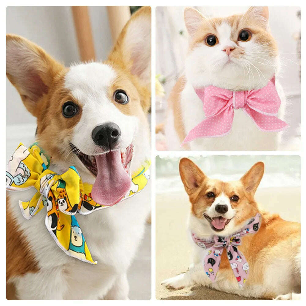 Summer Pet Cooling Ice Scarf Cool Ice Towel Heatstroke Dogs Cats Ice Scarf Collar Adjustable Cooling Cat Collar Bib Dog Supplies - KIMLUD