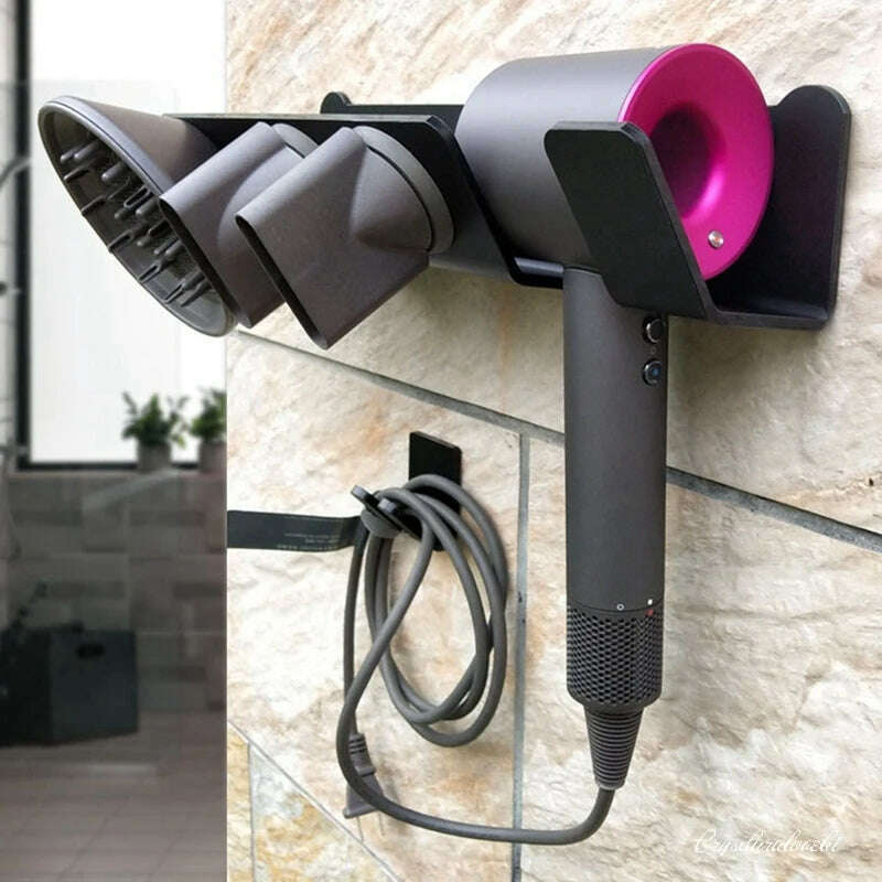 Supersonic Hair Dryer Holder Bathroom Storage Organizer Shelf for Wall Mount Bathroom Hardware Accessories For Dyson - KIMLUD