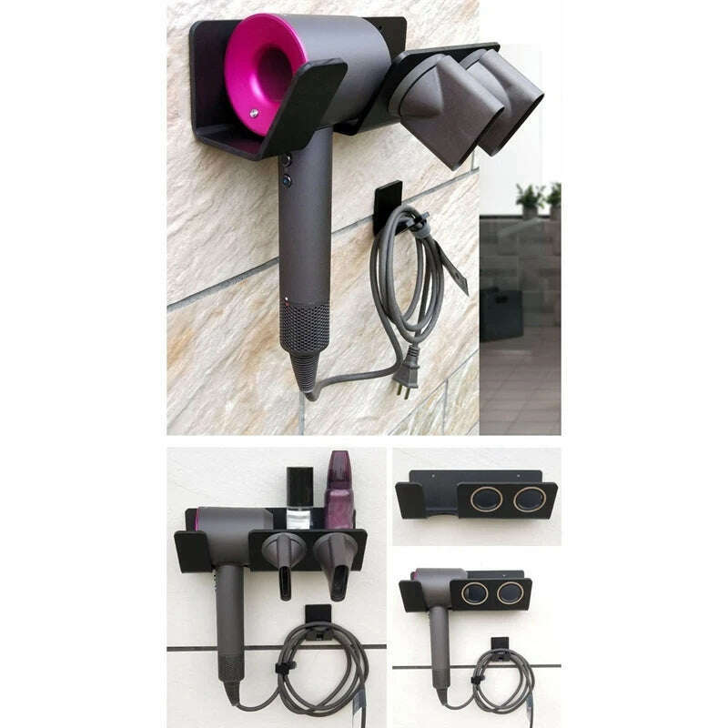 Supersonic Hair Dryer Holder Bathroom Storage Organizer Shelf for Wall Mount Bathroom Hardware Accessories For Dyson - KIMLUD