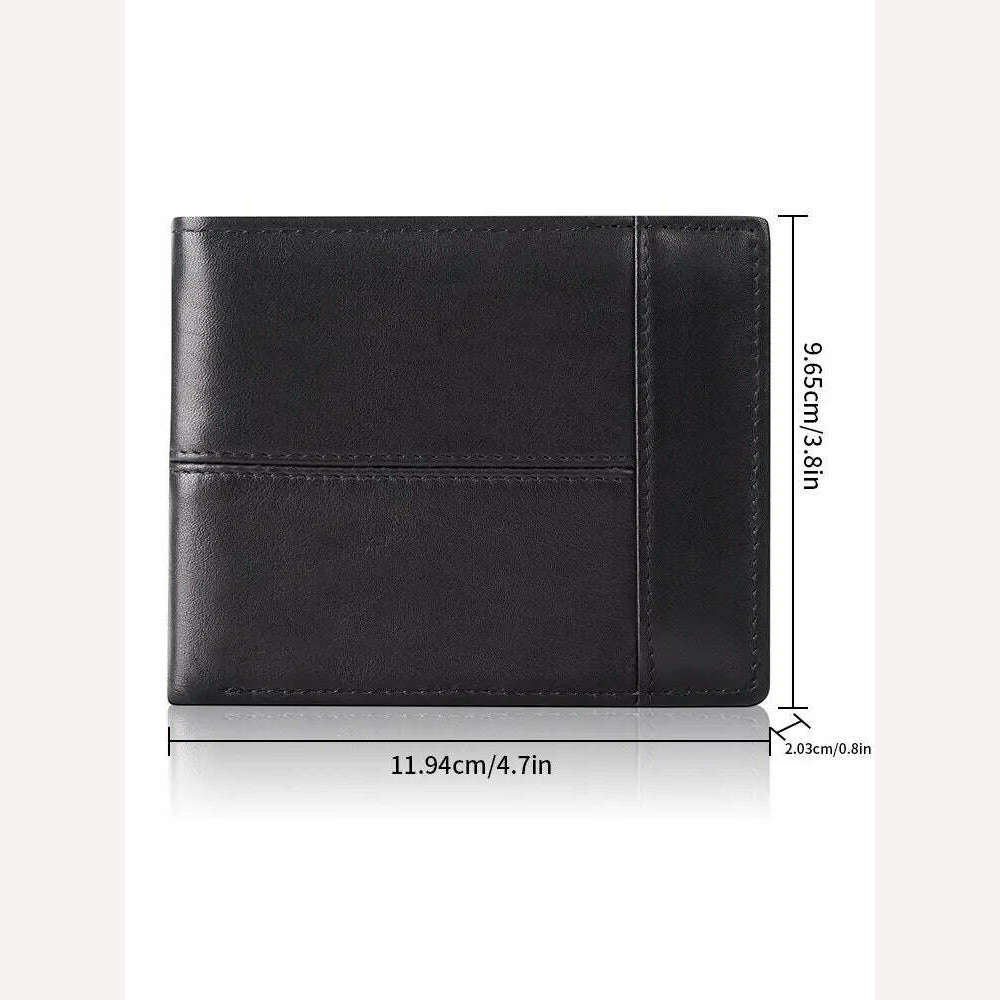 KIMLUD, Swallowmall RFID Genuine Leather Bifold Wallets For Men, ID Window 16 Card Holders Gift Box, KIMLUD Womens Clothes