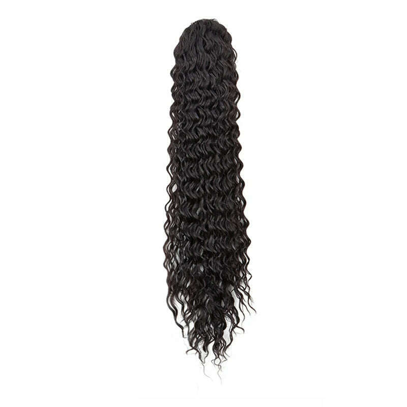 KIMLUD, Synthetic Long 22Inch Kinky Curly Ponytail Extensions Clip in Drawstring Ponytail Wig Afro Pony Tail Women Hairpiece, 2, KIMLUD APPAREL - Womens Clothes