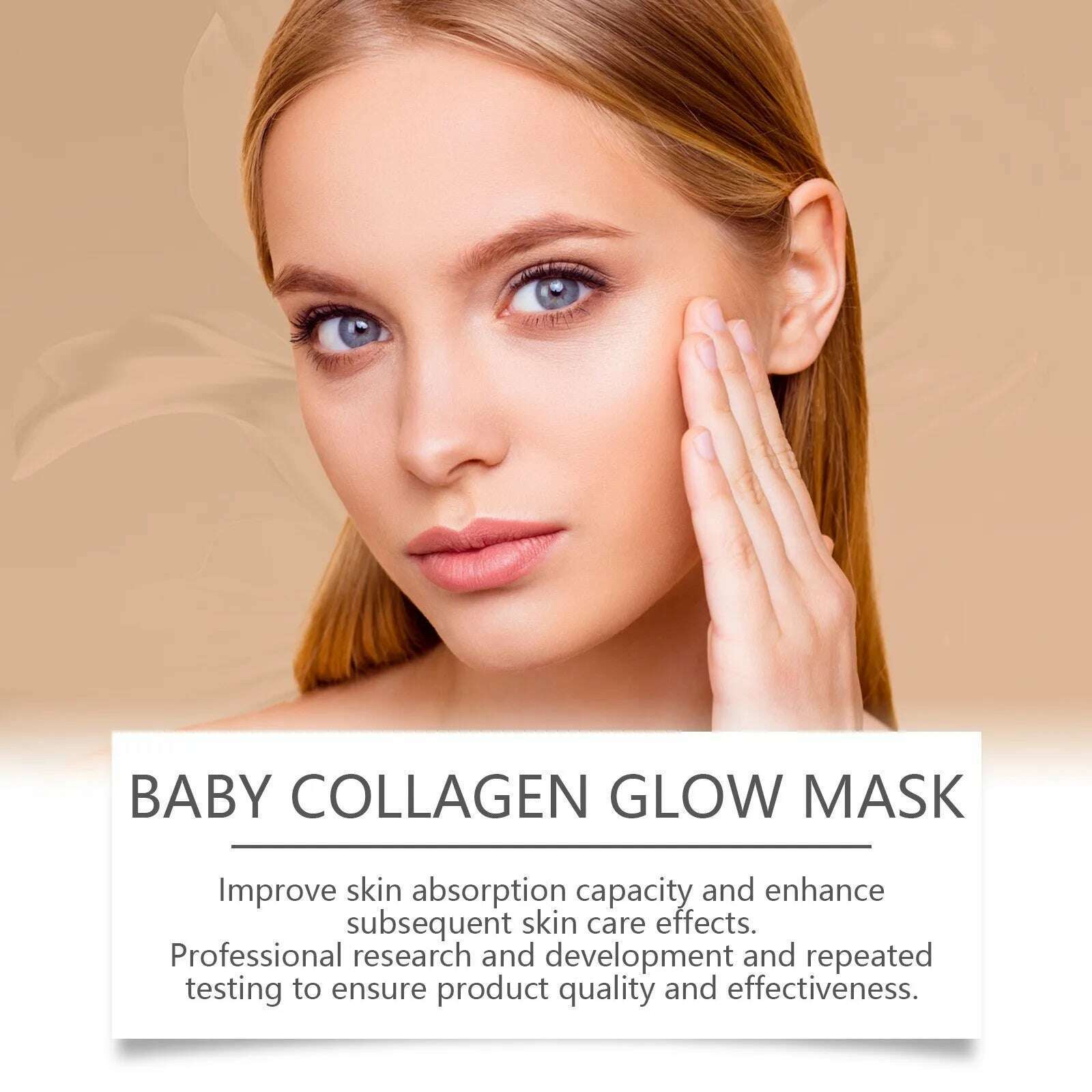 KIMLUD, T3 Collagen Mask, T3 Baby Collagen Glow Mask, T3 Collagen Peel Off Mask, Korean Face Mask Make Glowy Skin, Skin Elasticity, KIMLUD Womens Clothes