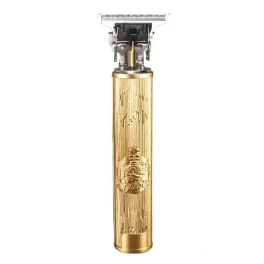 KIMLUD, T9 Hair Clipper Shaving Trimming Vibration Style for Men, Rechargeable Oil Head for Cutting and Home Use, Golden Skull Man, KIMLUD APPAREL - Womens Clothes