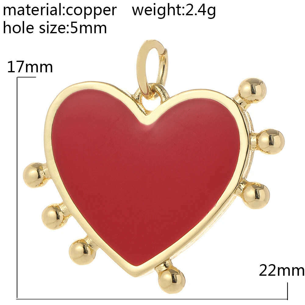 KIMLUD, Tarot Evil Blue Eye Designer Cute Designer Red Heart Love Diy Necklace Earrings Bracelet Dangle Pendant Charms Phone Nail Resin, AC210224G3, KIMLUD APPAREL - Womens Clothes