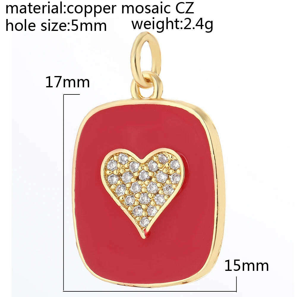 KIMLUD, Tarot Evil Blue Eye Designer Cute Designer Red Heart Love Diy Necklace Earrings Bracelet Dangle Pendant Charms Phone Nail Resin, AC210235G7, KIMLUD APPAREL - Womens Clothes