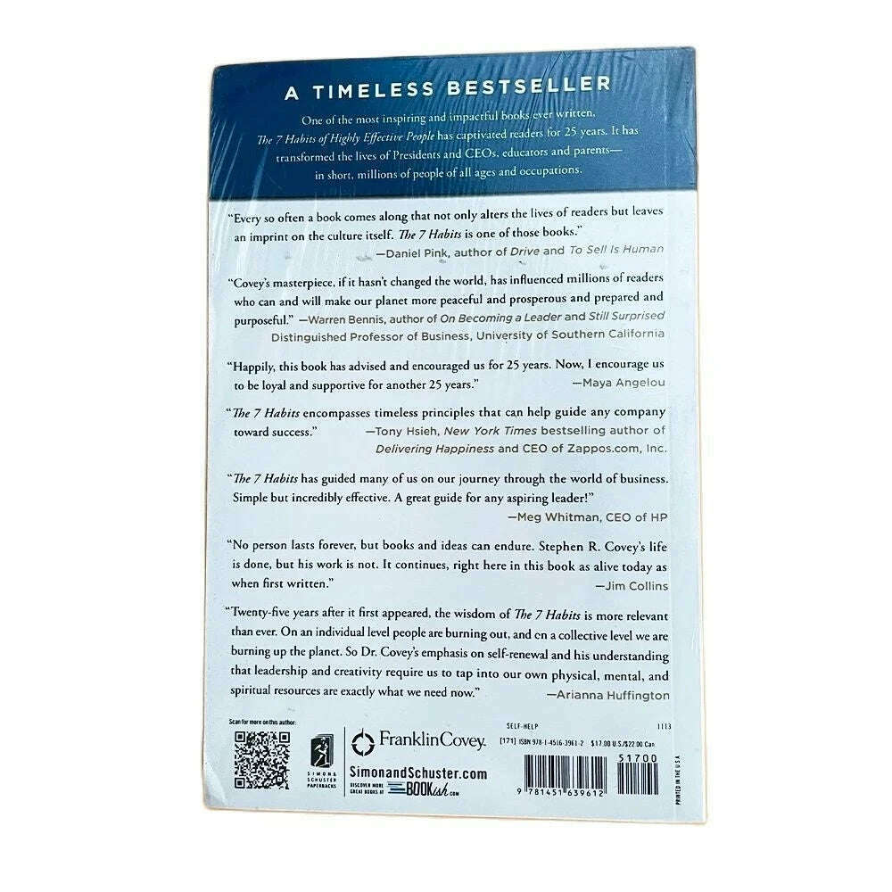 KIMLUD, The 7 Habits of Highly Effective People English Original Book By Stephen R. Covey Professional Management Reading Book, KIMLUD Womens Clothes