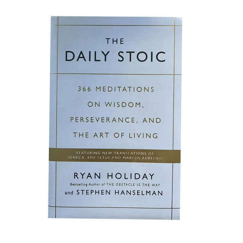 KIMLUD, The Daily Stoic by Ryan Holiday 366 Meditations on Wisdom Perseverance and the Art of Living Book Libros, 1 Book, KIMLUD APPAREL - Womens Clothes