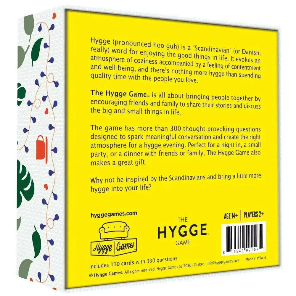 KIMLUD, The Hygge Game - Cozy Conversation In Pleasant Company Multicolored, White,14 years, KIMLUD Womens Clothes