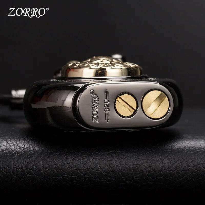 The New Zorro ARMOR Kerosene Lighter. The Turntable Rocker Arm Automatically Ignites. Gasoline Lighter - KIMLUD