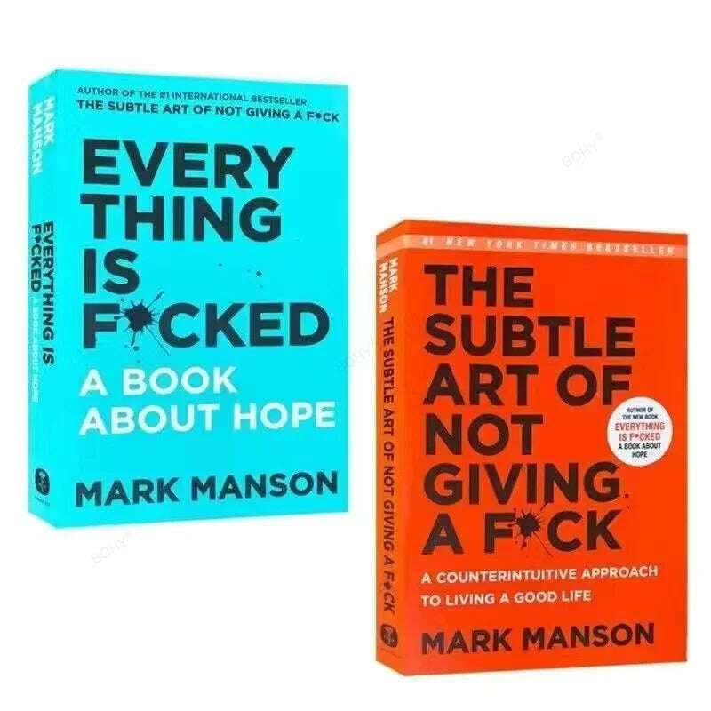 The Subtle Art of Not Giving A F*ck / Every Thing Is F*cked By Mark Manson Self Management Stress Relief Book - KIMLUD