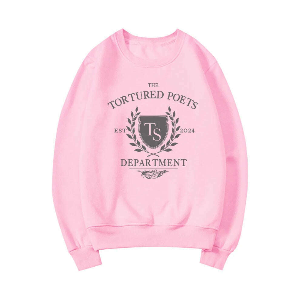 KIMLUD, The Tortured Poets Department Sweatshirt All's Fair in Love and Poetry Sweatshirt Women Hoodies New Album TTPD Merch Shirt Top, Pink / S, KIMLUD APPAREL - Womens Clothes