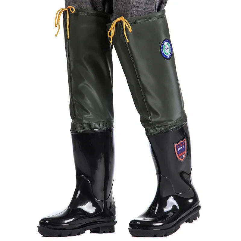 KIMLUD, Thickened Super High Water Pants Multipurpose Rain Boots Wear-resistant Fishing Waders for Fishing Shoes Non-Slip Water Shoes, KIMLUD Womens Clothes