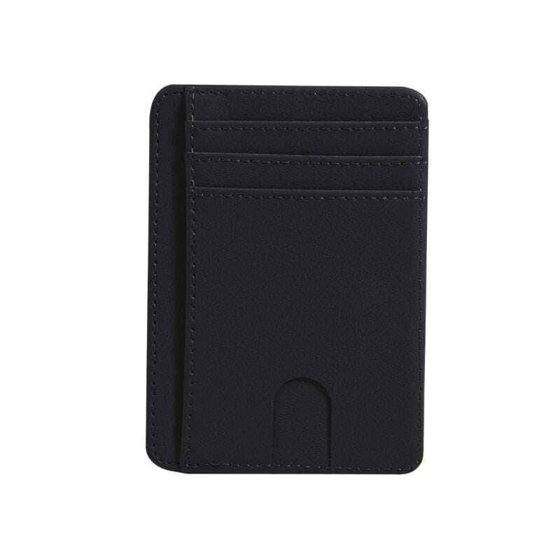 THINKTHENDO Slim RFID Blocking Leather Wallet Credit ID Card Holder Purse Money Case for Men Women 2020 Fashion Bag 11.5x8x0.5cm - KIMLUD