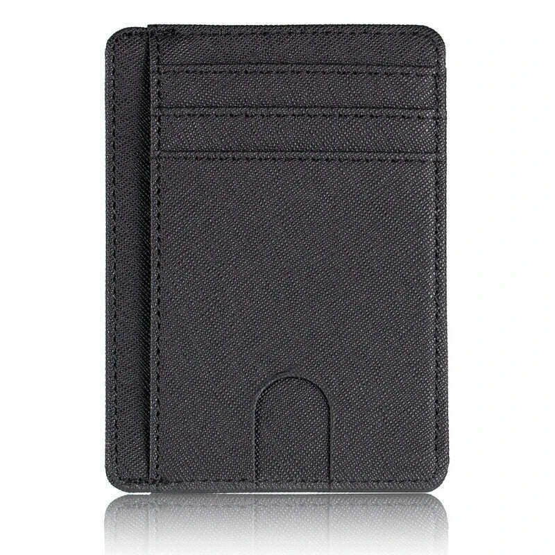 THINKTHENDO Slim RFID Blocking Leather Wallet Credit ID Card Holder Purse Money Case for Men Women 2020 Fashion Bag 11.5x8x0.5cm - KIMLUD