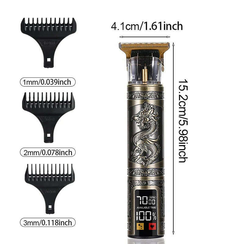 Three-speed Variable Gear T9 Hair Clipper Shaving Hair Trimming Hair Trimming Electric Shaver Boyfriend Gift Barber Clippers - KIMLUD