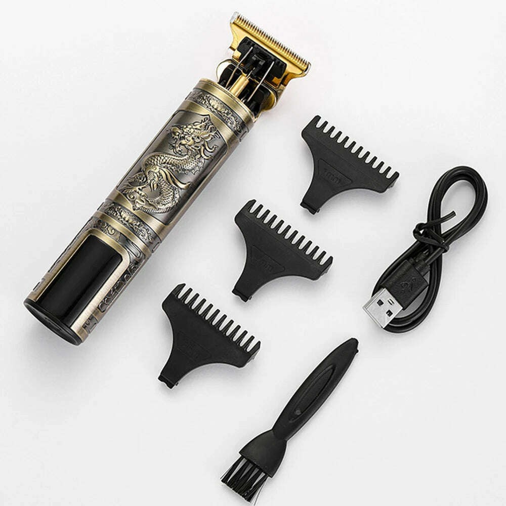 KIMLUD, Three-speed Variable Gear T9 Hair Clipper Shaving Hair Trimming Hair Trimming Electric Shaver Boyfriend Gift Barber Clippers, dragon  phoenix, KIMLUD APPAREL - Womens Clothes