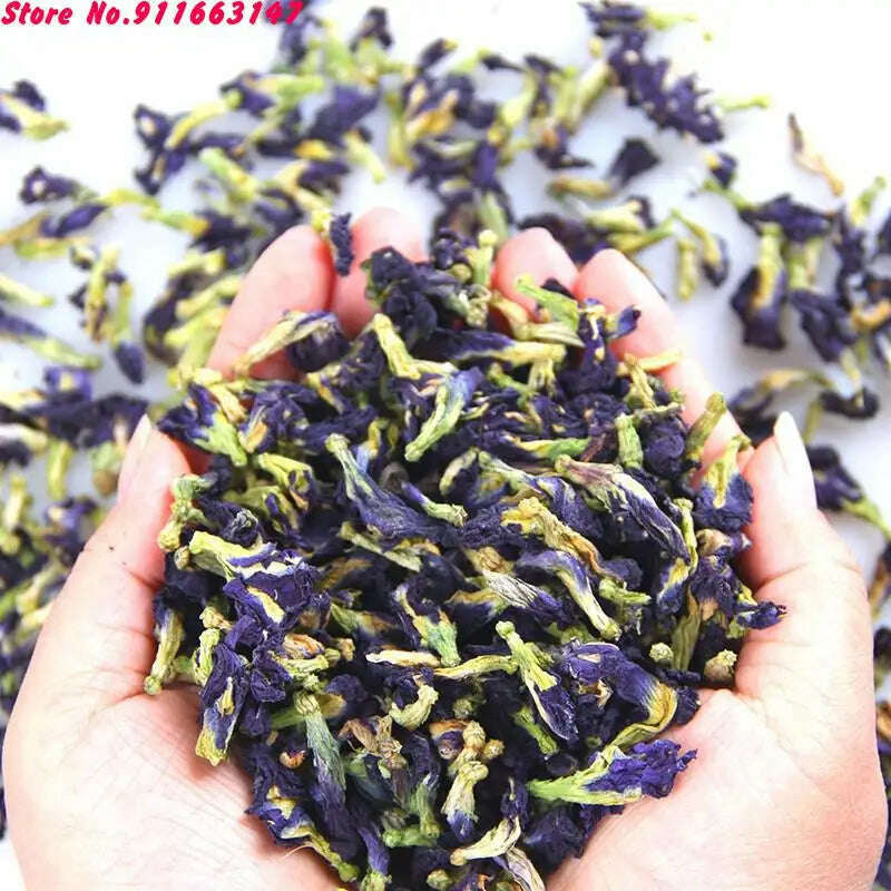 KIMLUD, Top Natural Blue Butterfly Pea Dried Flower For Diy Candle Wedding Incense Making Butterfly Orchid Bud For Sachet Pillow Filling, KIMLUD Womens Clothes