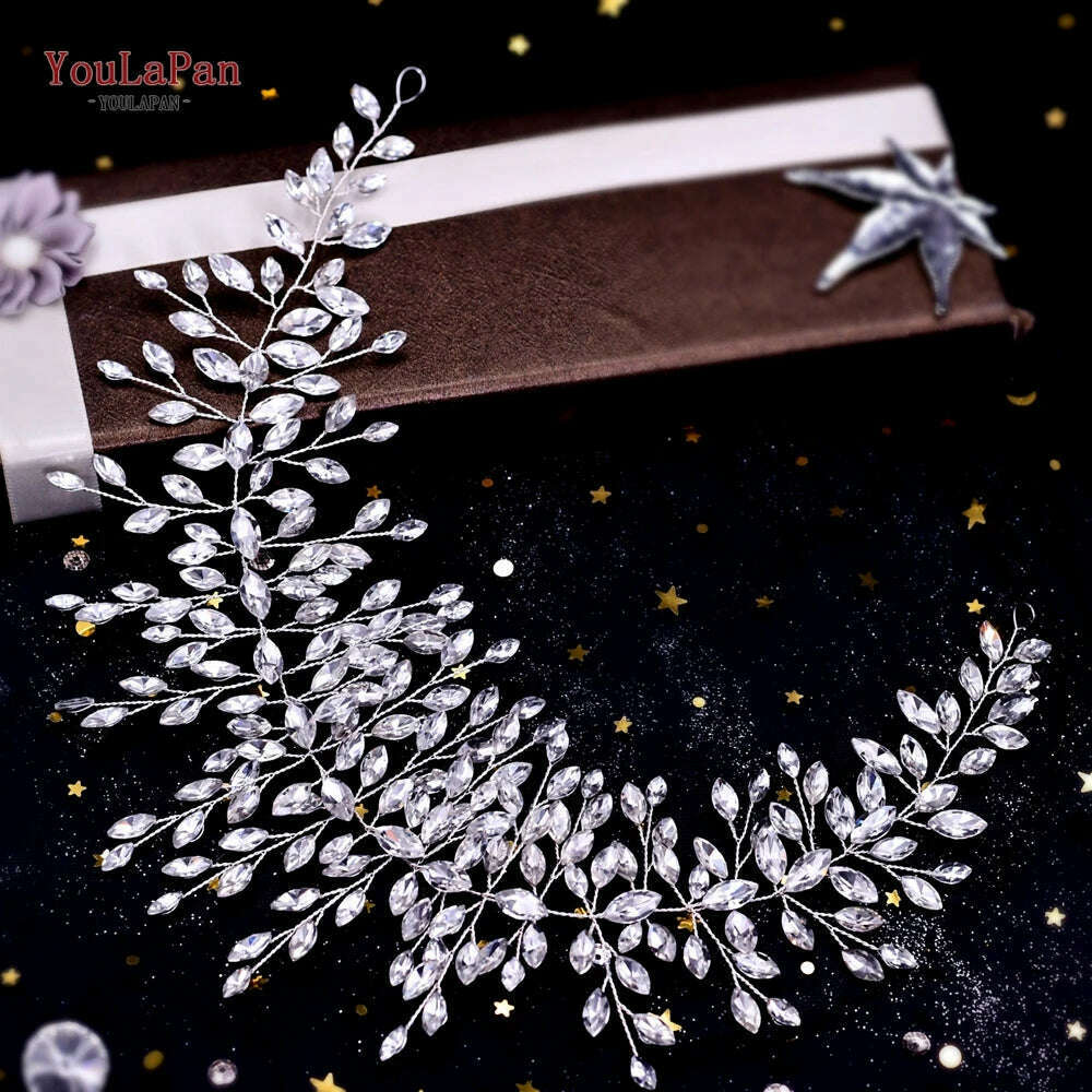 TOPQUEEN High Quanlity Bridal Belts Silver Diamond Belt Bridal Sashes Belt Luxury Rhinestone Belt Wedding Dress Sash Belt SH237 - KIMLUD