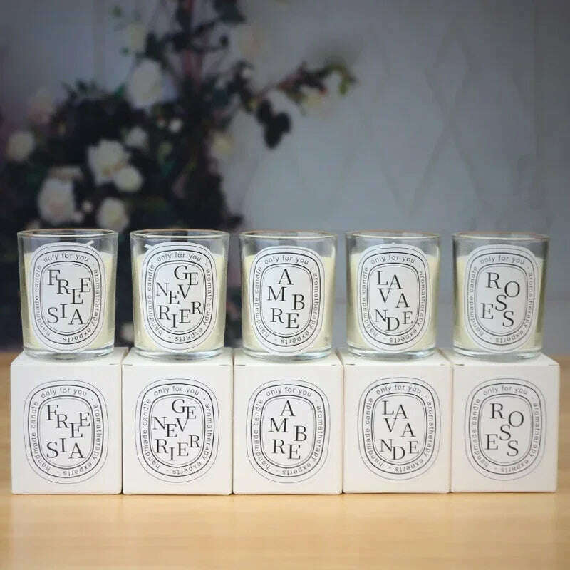 Transparent Scented Fragrance Romantic Candle Light Gift Scented Aromatic Candles Guest Gift Candles Wedding Candles Candle Jar - KIMLUD