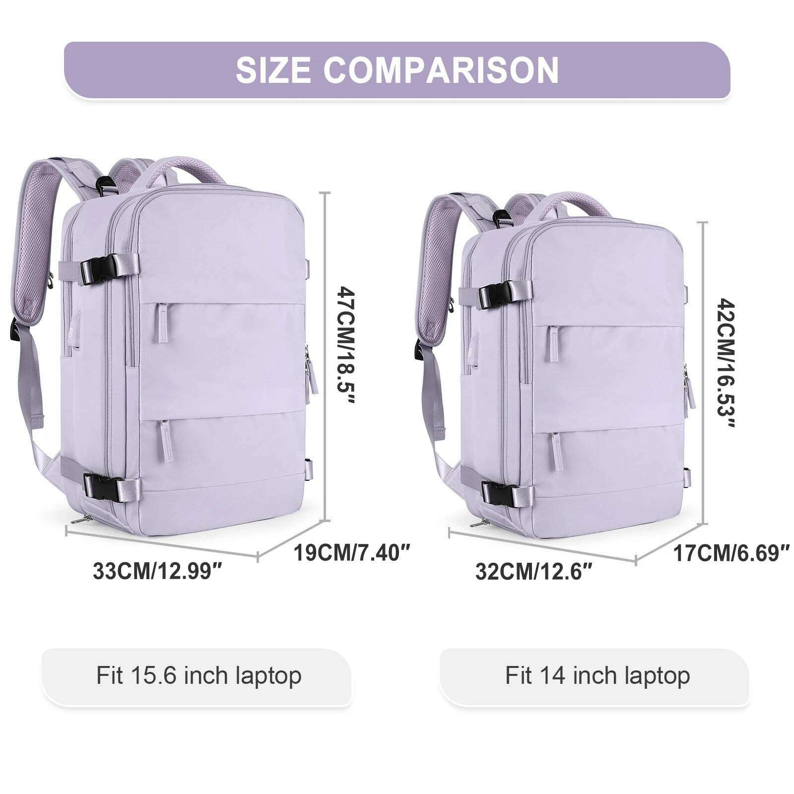 Travel Backpack for Women, Carry On Backpack,TSA Laptop Backpack Flight Approved, College Nurse Bag Casual Daypack for Weekender - KIMLUD