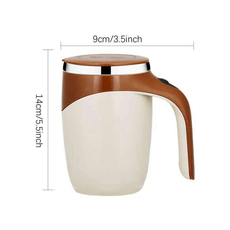 KIMLUD, Travel Stirring Mug 380ml Stirring Coffee Mug Waterproof Rotating Electric Mixing Cup For Brown Sugar Water, KIMLUD Womens Clothes