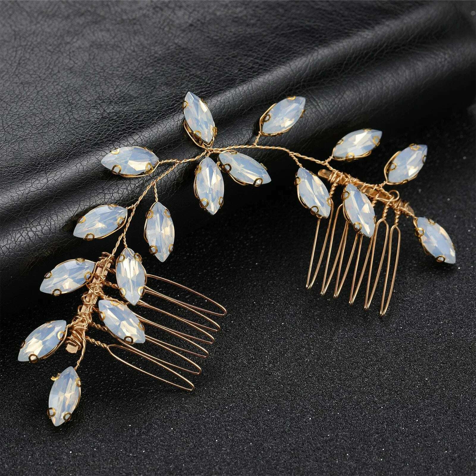 Trend Hair Comb Bridal Tiaras Rhinestone Pearl Alloy Hairband Hairpin Wedding Hair Ornament Girls Daily Headwear Head Jewelry - KIMLUD