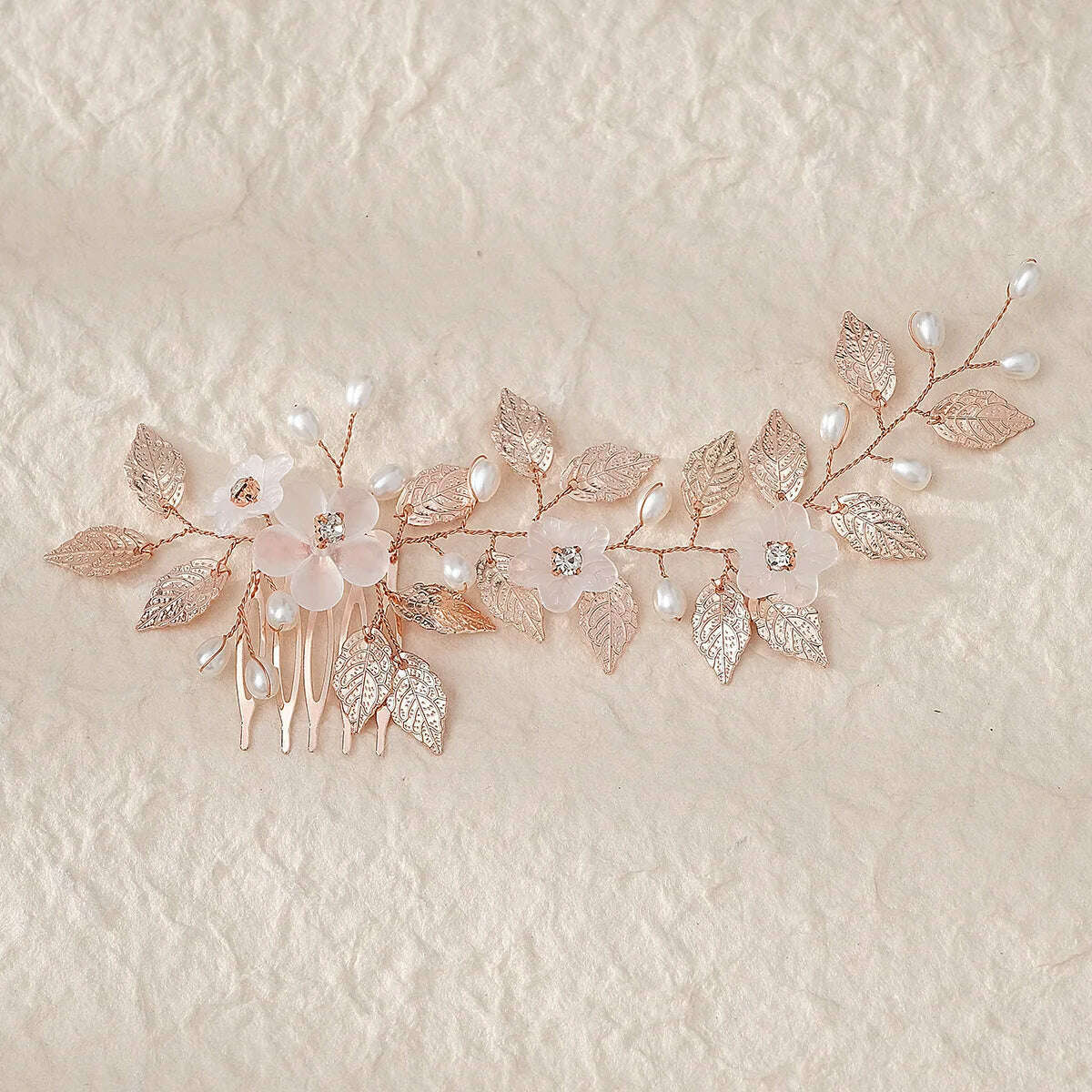 Trend Hair Comb Bridal Tiaras Rhinestone Pearl Alloy Hairband Hairpin Wedding Hair Ornament Girls Daily Headwear Head Jewelry - KIMLUD