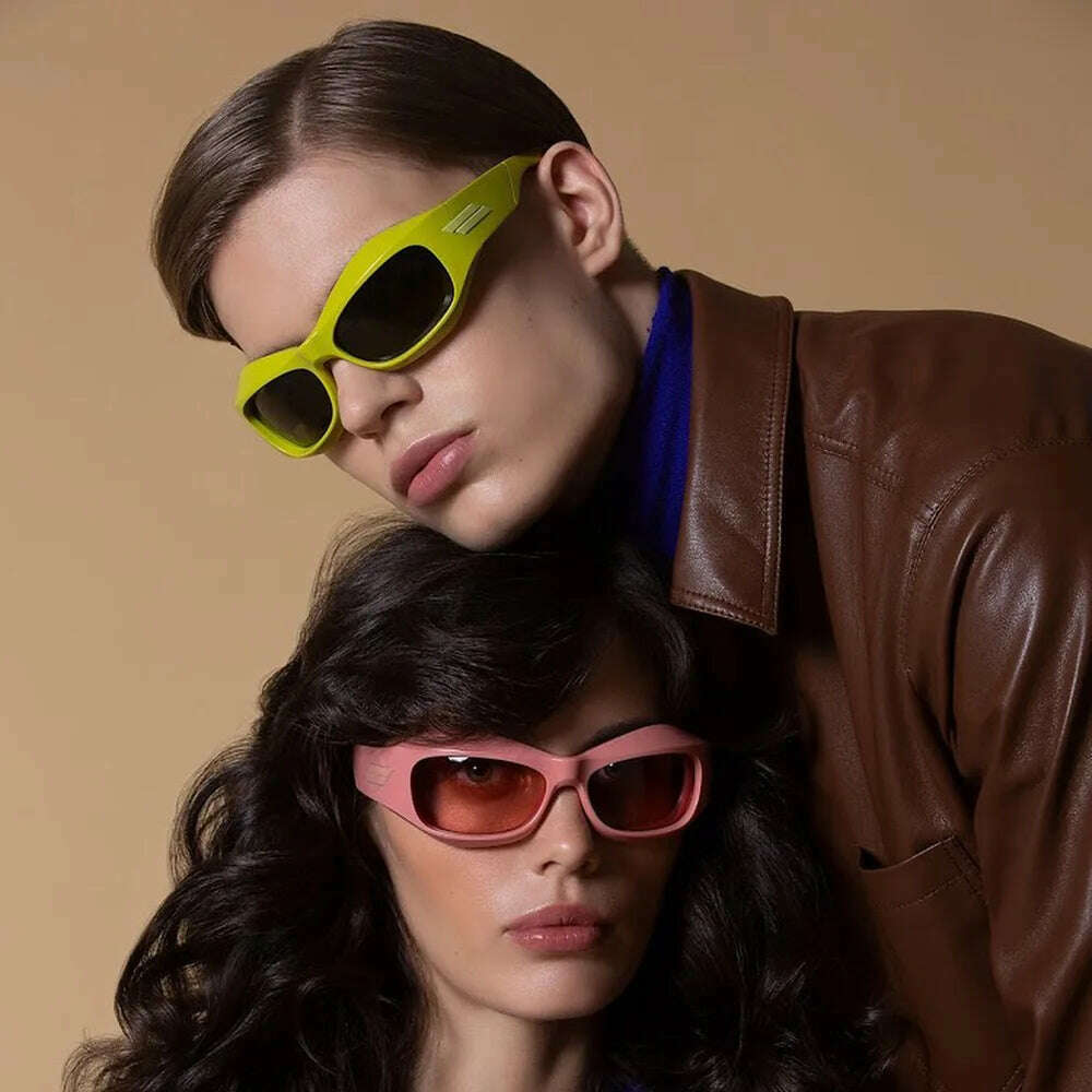 KIMLUD, Trend Steampunk Sunglasses Women Men Fashion Sun Glasses Punk Female Y2K Mirror Goggle Shades Eyeglasses UV400, KIMLUD Womens Clothes