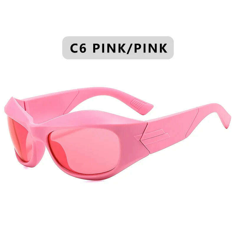 KIMLUD, Trend Steampunk Sunglasses Women Men Fashion Sun Glasses Punk Female Y2K Mirror Goggle Shades Eyeglasses UV400, C6 / Other, KIMLUD Womens Clothes