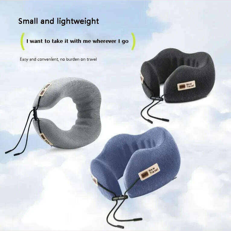 KIMLUD, U Shaped Memory Foam Neck Pillows Soft Slow Rebound Space Travel Pillow Sleeping Airplane Car Pillow Cervical Healthcare Supply, KIMLUD Womens Clothes