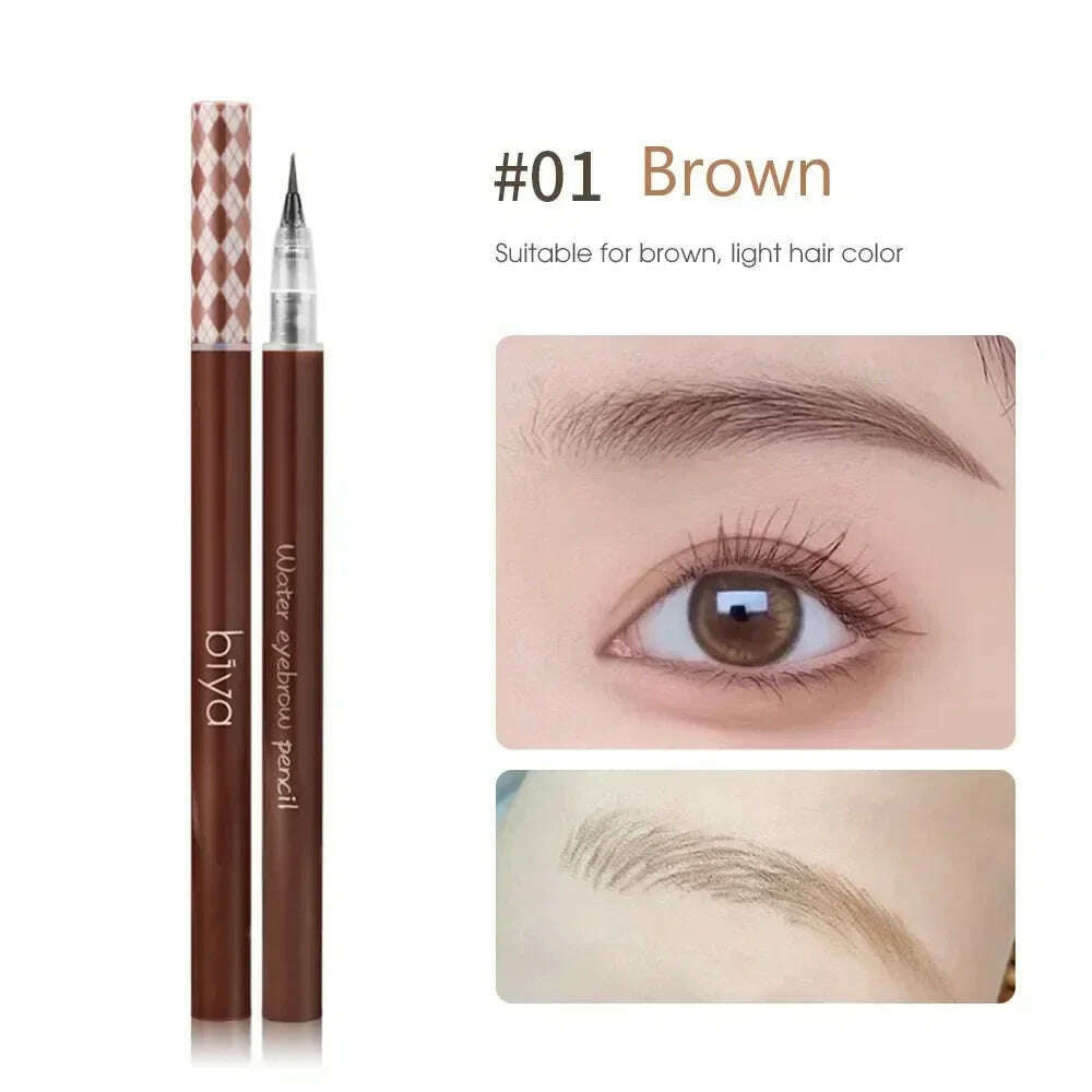 KIMLUD, Ultra-fine Eyebrow Pencil Outline Shadow Lying Silkworm Eyeliner Waterproof Non-smudge Lasting Colorfast Liquid Eyebrow Pencil, 101 brown, KIMLUD APPAREL - Womens Clothes