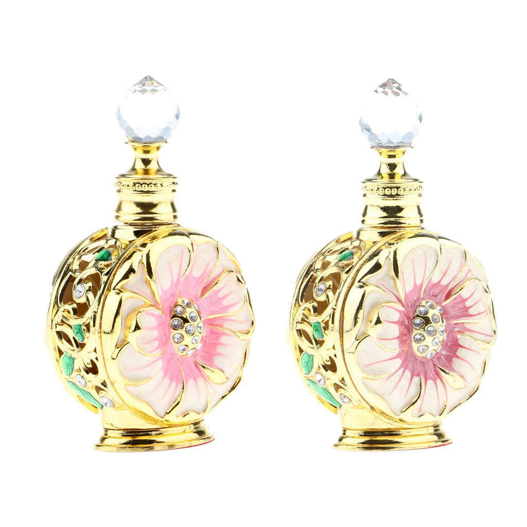 KIMLUD, Unique Retro Arabic Perfume Bottles Vintage Elegant Elegant Drop Container 12ML, KIMLUD Womens Clothes