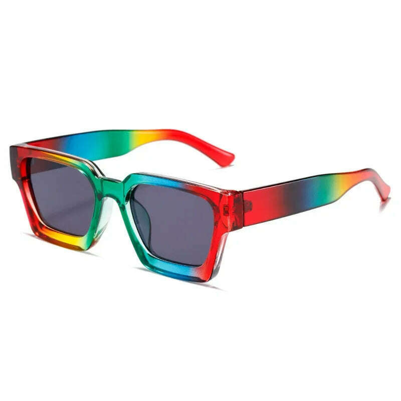 KIMLUD, Unisex European American Sunglasses Trend UV Protection Designer Sun Eyewear Fashion Rainbow Versatile Men Women Sun Glasses, Rainbow, KIMLUD APPAREL - Womens Clothes