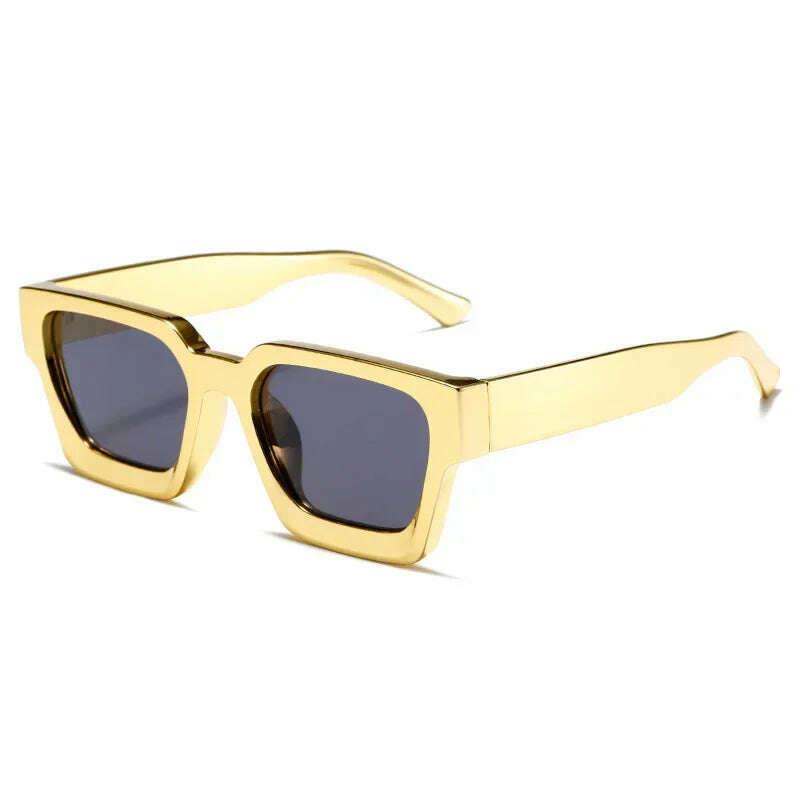 KIMLUD, Unisex European American Sunglasses Trend UV Protection Designer Sun Eyewear Fashion Rainbow Versatile Men Women Sun Glasses, Gold plating, KIMLUD APPAREL - Womens Clothes