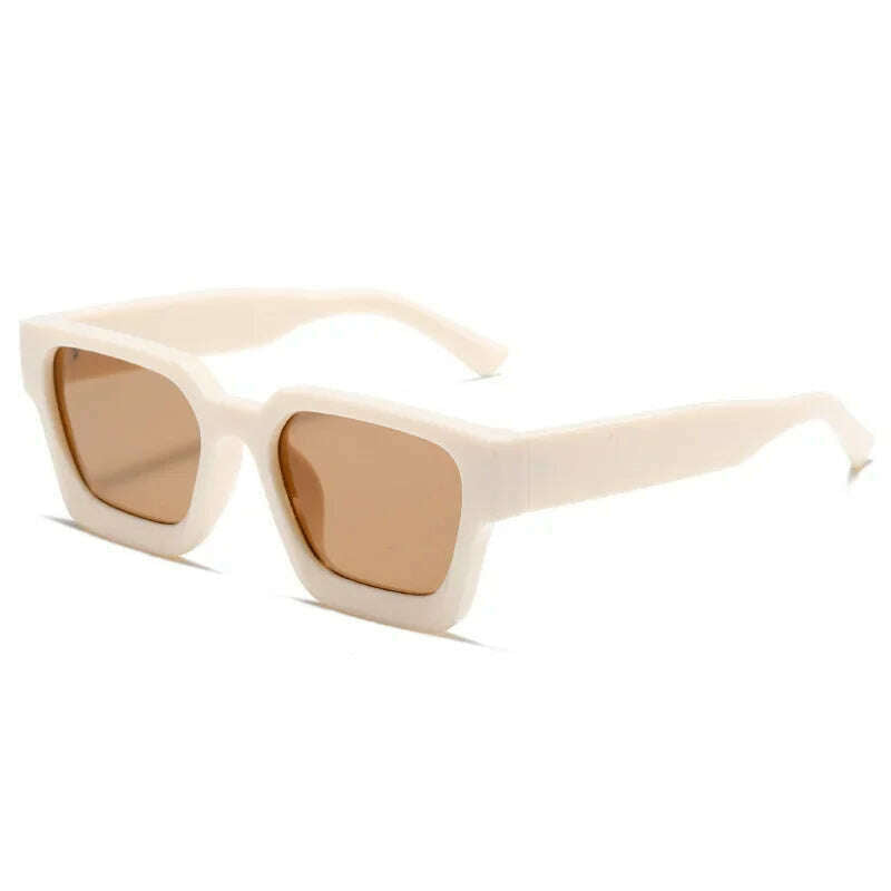 KIMLUD, Unisex European American Sunglasses Trend UV Protection Designer Sun Eyewear Fashion Rainbow Versatile Men Women Sun Glasses, Beige, KIMLUD APPAREL - Womens Clothes